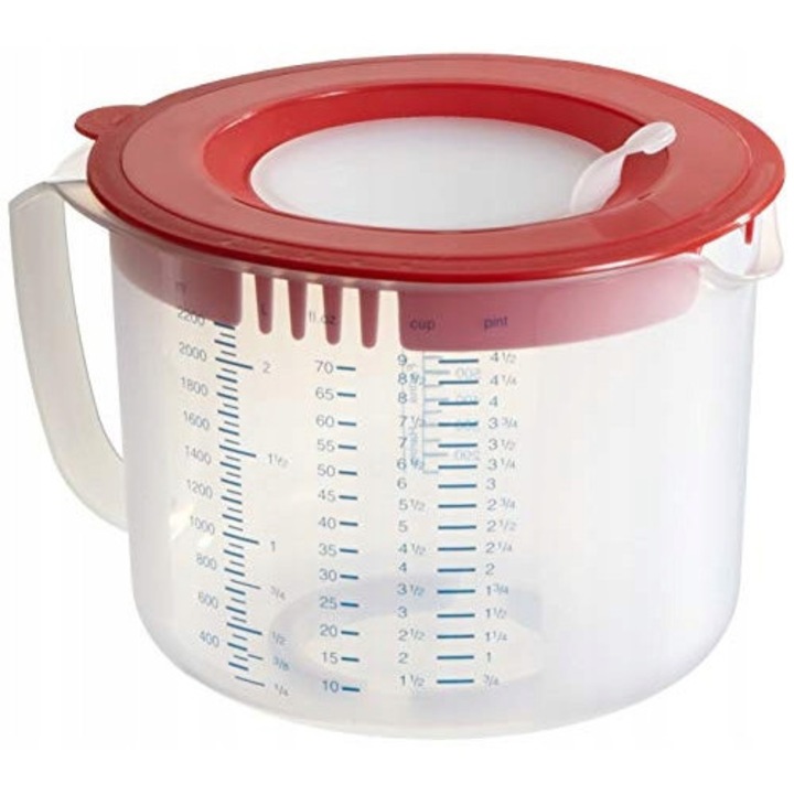 Купа за смесване Dr. Oetker 2,2 L, прозрачен цвят, включен комплект за измерване