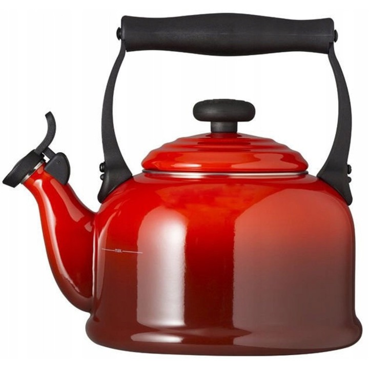 Ceainic Traditional Le Creuset, 2,1L, emaliat, rosu