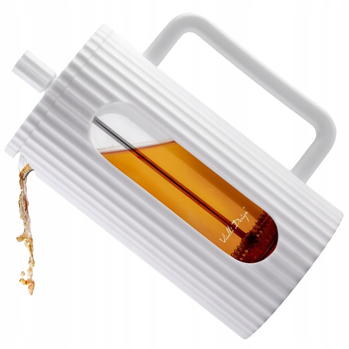 Vialli Design Livio teáskanna, 1000 ml, boroszilikát üveg, modern design, 22,3x16x10,8cm