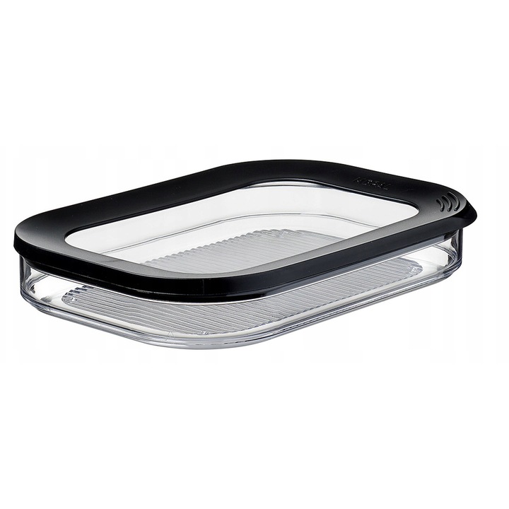 Mepal Modula élelmiszertároló doboz, 0,55 l, 22,5x16x3,5 cm, fekete, mosogatógépben mosható