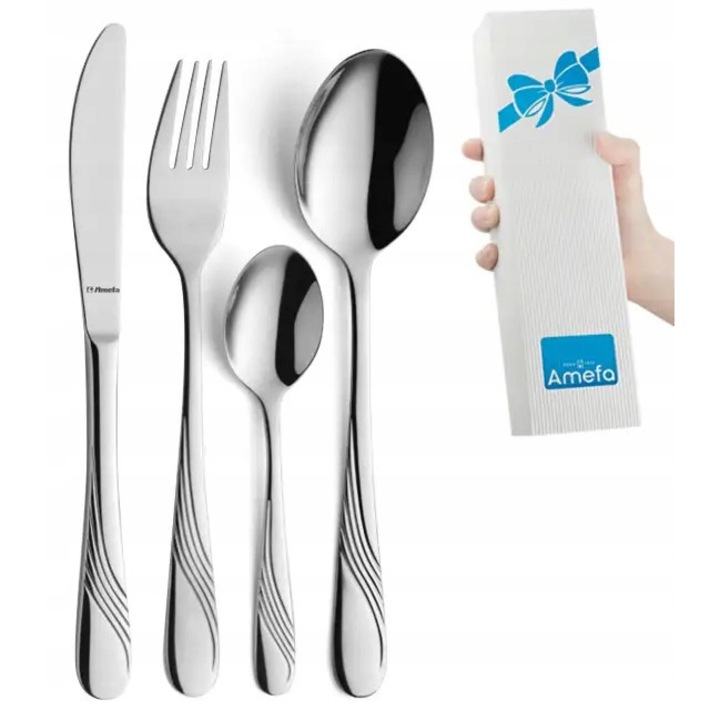 Set tacamuri Amefa Felicia 24 piese pentru 6 persoane, lucios