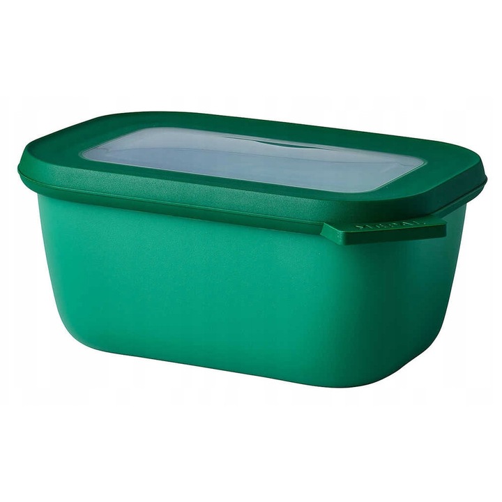 Mepal Cirqula téglalap alakú tál 750 ml, élénkzöld, 12,6x17,6x7,5cm, tetővel