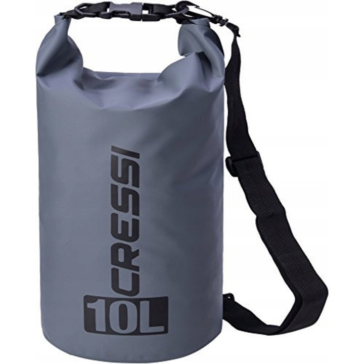 Geanta sport Cressi, 10L, impermeabila, gri, dimensiuni 1.2x4.7x13.4cm