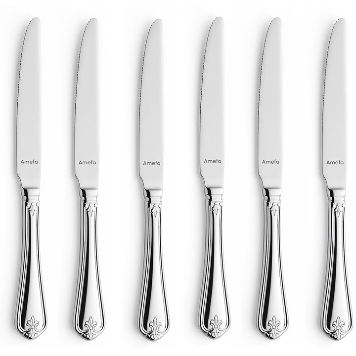 Amefa Duke 6 darabos késkészlet, rozsdamentes acél, 22,3 cm, matt felület, előételekhez és desszertekhez