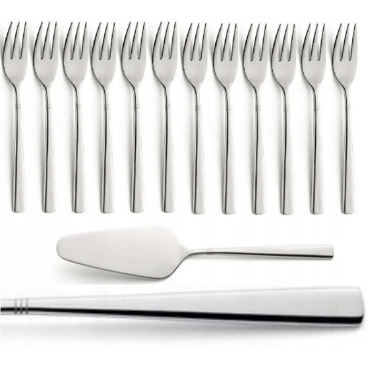 Evőeszközkészlet Amefa Dakota, 12 x villa, 1 x spatula, rozsdamentes acél 18/0, 15cm