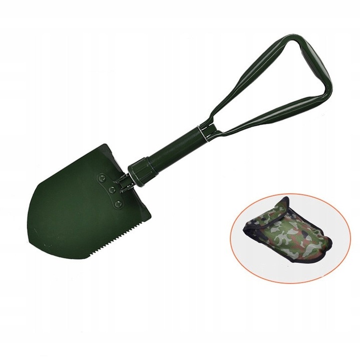 Összecsukható lapát 58 cm, szénacél, stabil, hordtáskával