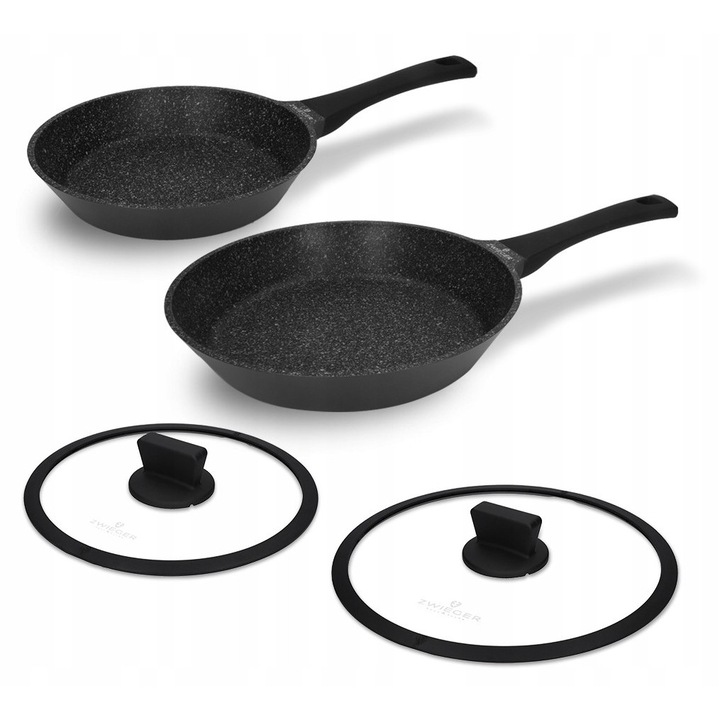 Zwieger 24cm és 28cm serpenyő szett üvegfedővel