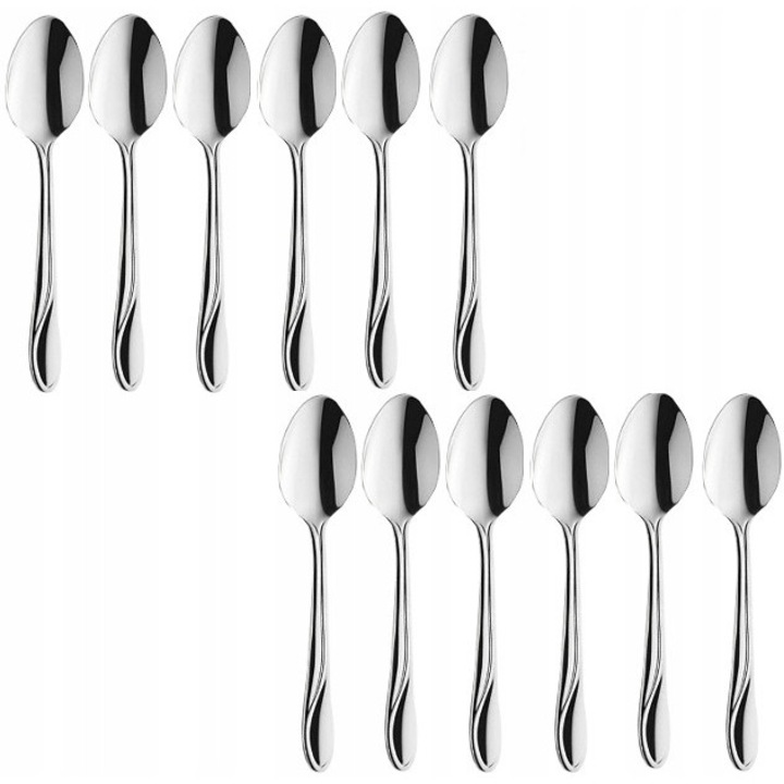 Amefa Whisper rozsdamentes acél teáskanál készlet, 12 db, 136mm, teához és kávéhoz