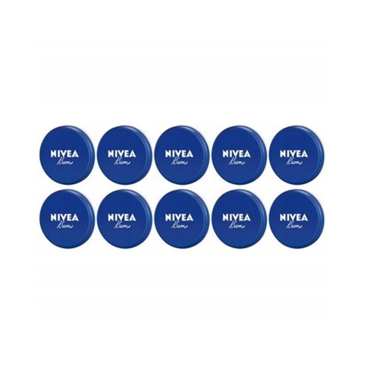 Crema hidratanta NIVEA, universala, 10x50ml, pentru fata si corp