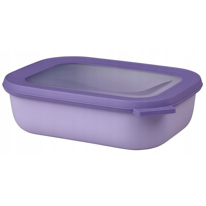 Miska rectangulara Cirqula Mepal 1000 ml, violet, cu capac, 16,2x21,2x6,1cm