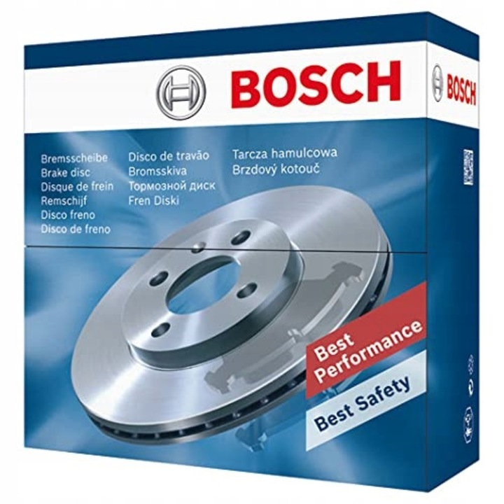 Bosch féktárcsa, 2 darab, átmérő 283.9mm, vastagság 22mm, szellőztetett, szürke