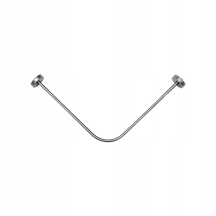 Zuhanyfüggöny tartó, teleszkópos, 70-95 cm, rozsdamentes acélból, ívelt design, komplett szett