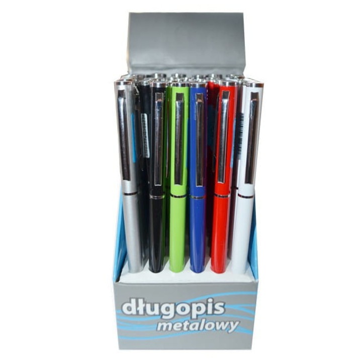 Pixuri metalice automate Schemat, 0,7mm, set 36 bucati, albastru