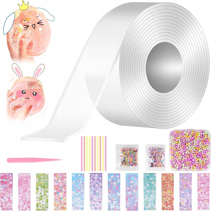 Set de jucarii interactive, TASMA BABELKOWA, 3m, fara culoare, pentru balti si activitati creative