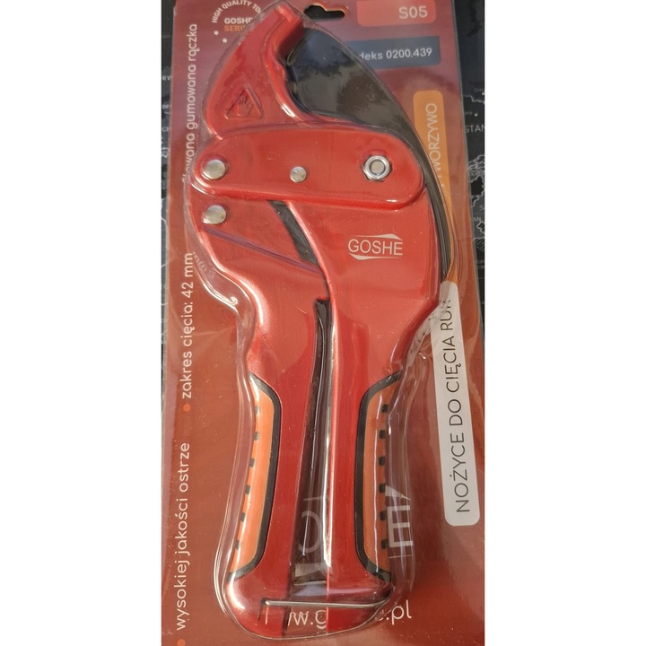 Foarfeca pentru pex NS-05 rosie (max 42mm) GOSHE