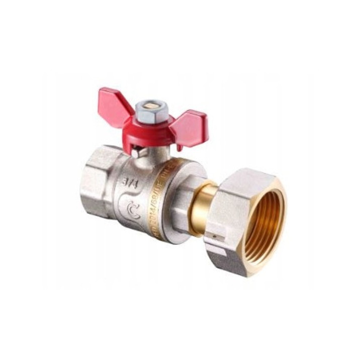 Calido golyóscsap DN32 (1 1/4") PN30, dupla tömítéssel, alumínium karral, 83x75x109mm