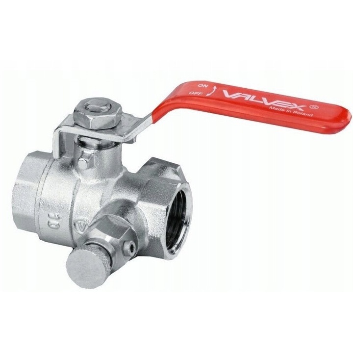 Valvex ONYX golyóscsap 1 1/2", acél fogantyúk, krómozott, DN 40, 25 bar