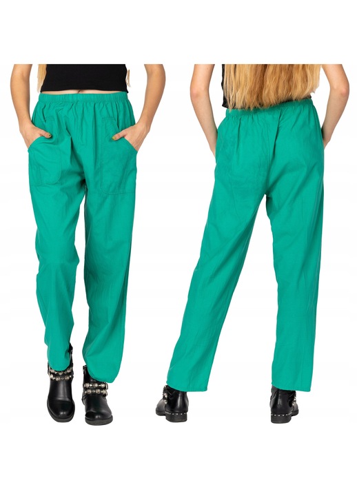 Pantaloni dama, subtiri, aerisiti, bumbac, primavara-vara, 5XL INTL
