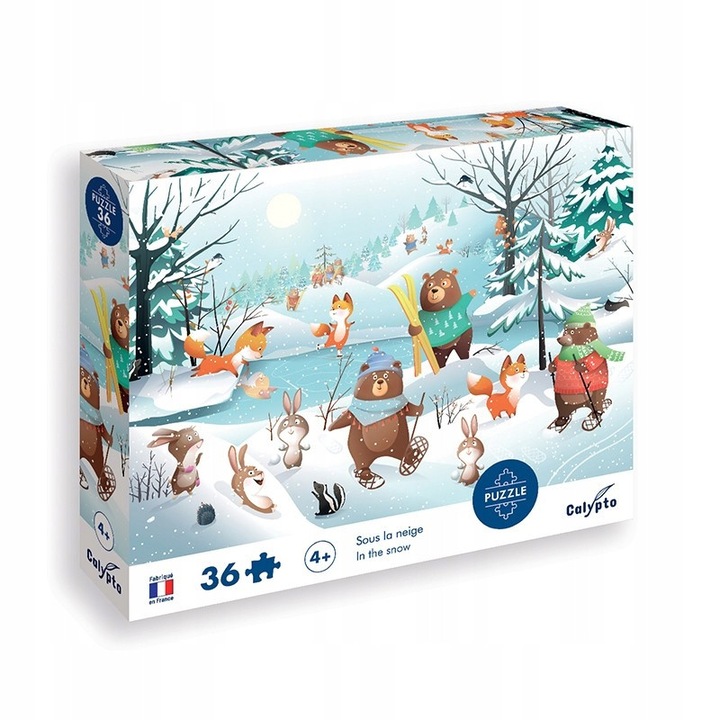 Puzzle Calypto, SentoSphere, 36 piese, animale, 4 ani, jocuri pe zapada