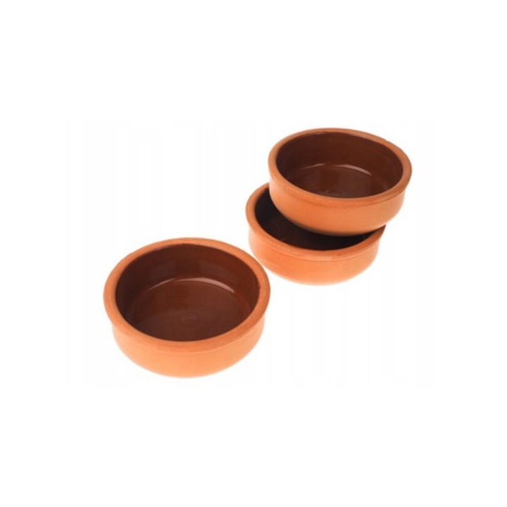 Set 3 boluri din ceramica pentru zapiecare, 12x4cm, 200ml, multicolor