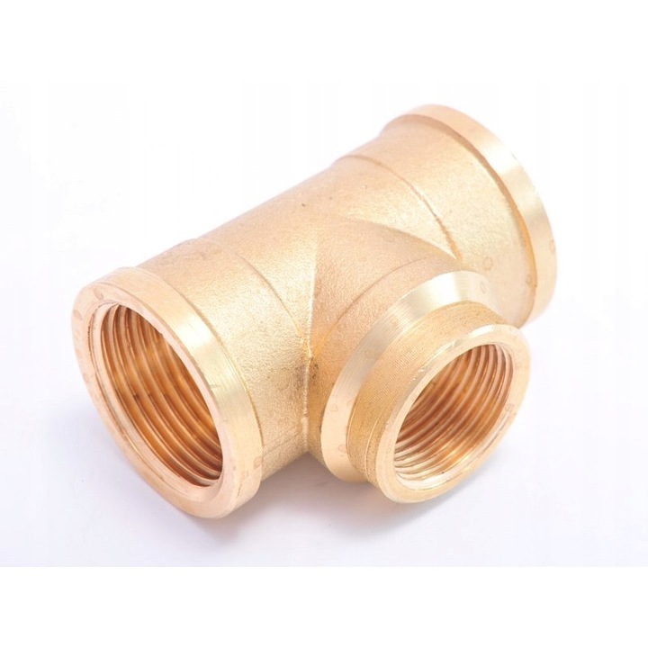 Месингов тройник редуцир 1 1/4" x 1/2", Sizer, 16 bar, 110°C