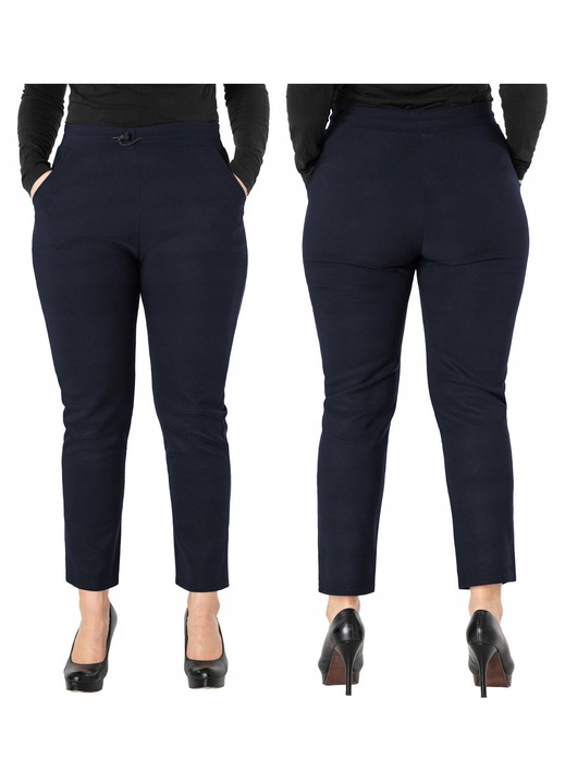 Pantaloni dama, captusiti, caldurosi, iarna, Bleumarin