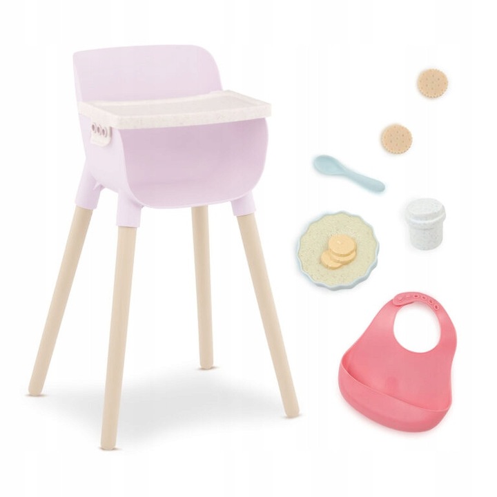 LullaBaby etetőszék babáknak, kiegészítőkkel, 7706