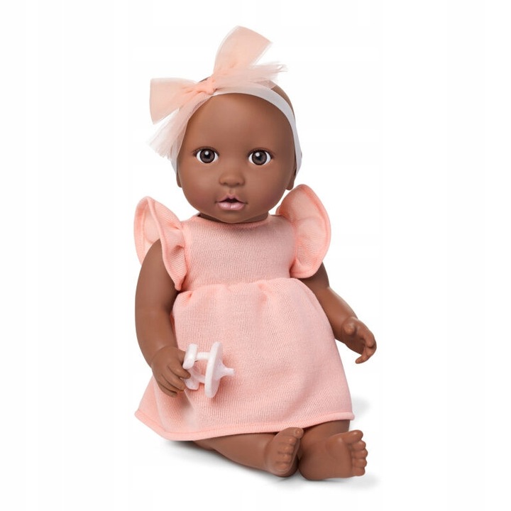 Lala NIEMOWLE hajcsomóval, LullaBaby, 35,5cm, barack, teljes szett