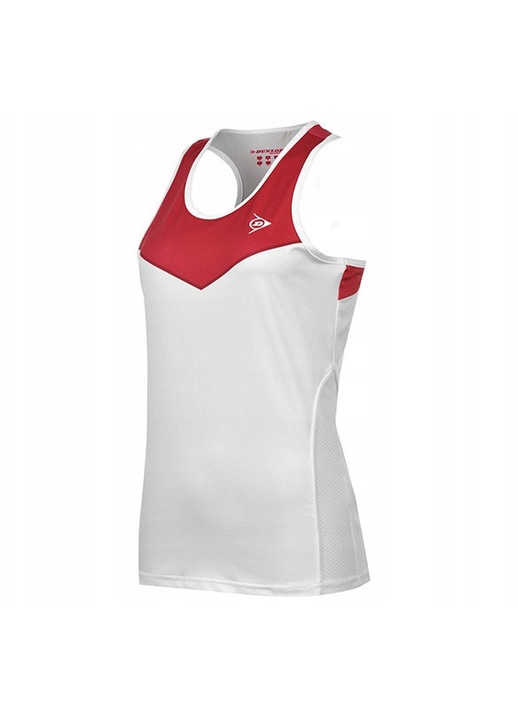 Dunlop női sport atléta, Performance Tank Top, amarant-fehér, Aerodry anyag, regular fit