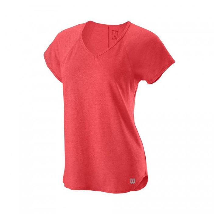 Tricou sport dama Wilson, model Training V-Neck, material moale, usor si respirabil, S INTL
