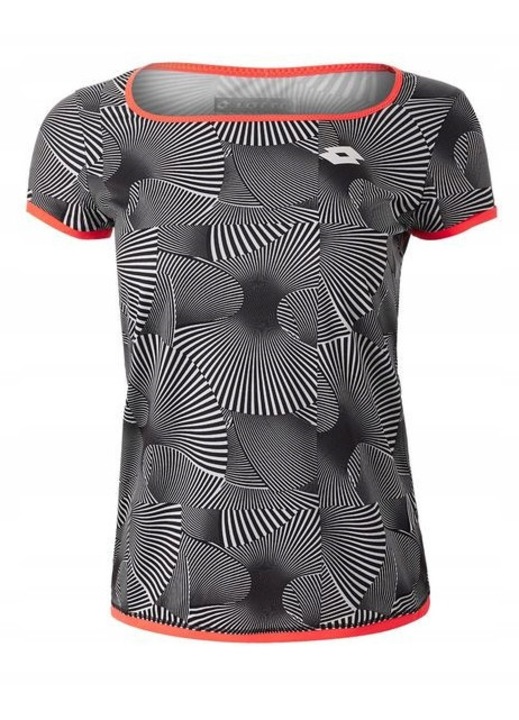 Tricou dama Lotto, tenis, imprimeu, negru, bumbac