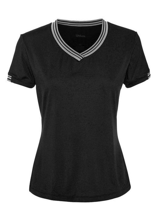 Tricou Wilson, v-neck, negrudwqfwq, Negru