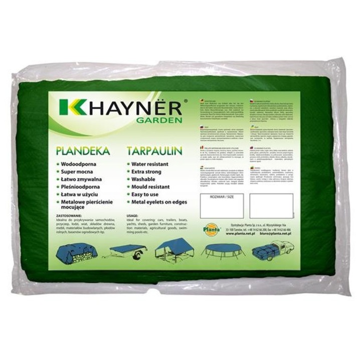 Prelata 4x8m, KHAYNER GARDEN, din polietilena, rezistenta si waterproof