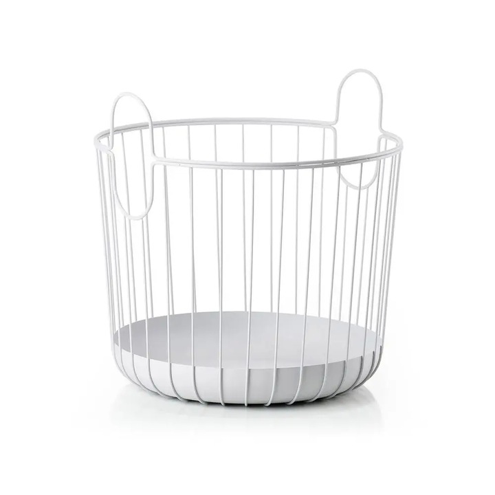 Cos de depozitare Inu, Zone Denmark, metalic, gri deschis, 30x30,5cm