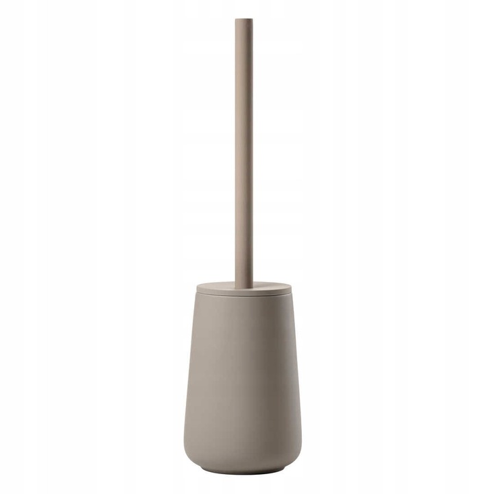 Szczotca WC Nova, Zone Denmark, portelan, design minimalist, 10,3x37cm, taupe
