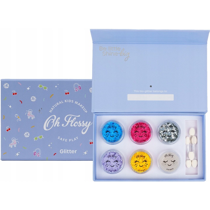 Set vopsea pentru fata si corp Oh Flossy, DISCO FEVER, multicolor