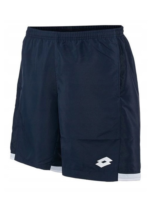 Pantaloni scurti copii Lotto Aydex III, navy/gri, material respirabil, cu buzunare laterale, 128 CM