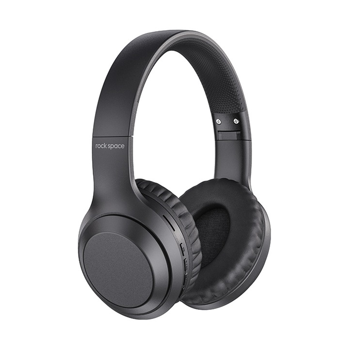 Rock O2 vezeték nélküli Bluetooth fülhallgató, fekete, ergonomikus kialakítás, 20 óra üzemidő