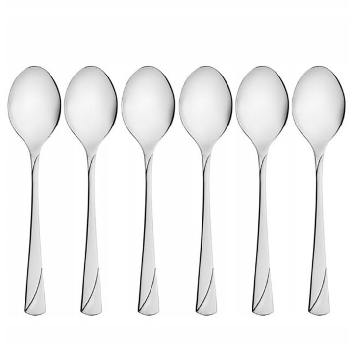 Set tacamuri Gerlach Celestia, 12 linguri din otel inoxidabil 18/10, lucios, pentru 12 persoane