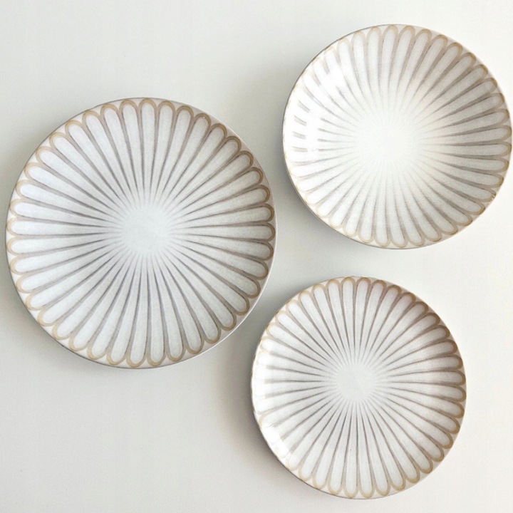 Étkezőkészlet, Lubiana, Kerajet, 18 darabos, bézs, 6 személyes