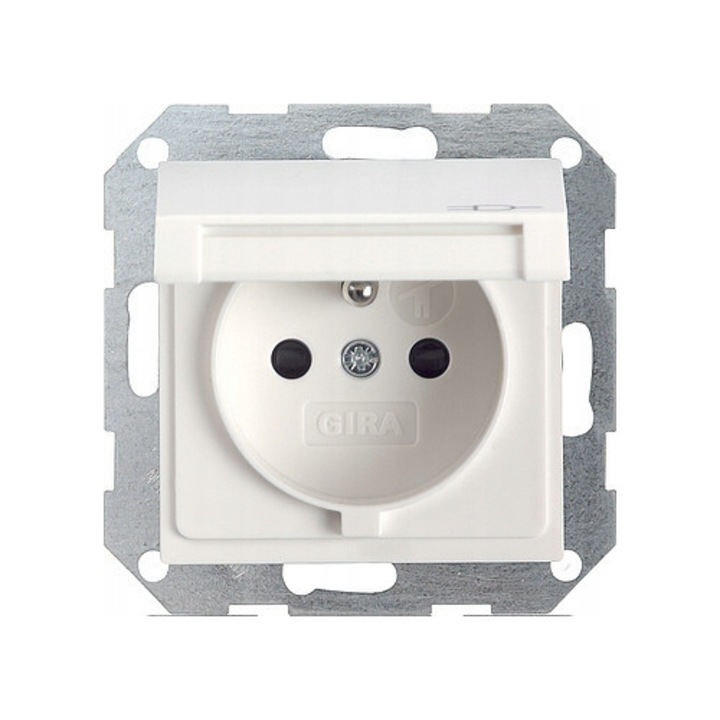 Контакт GIRA, комплект 10 бр., матово бял, 16A, 250V