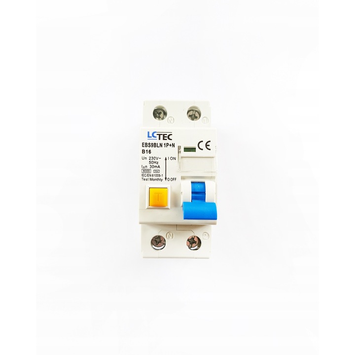 Intrerupator diferential LC Tec R60M 16A 30mA 2P 230V IP20