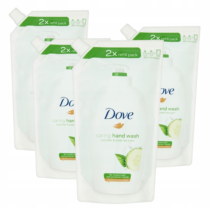 Комплект Dove Течен сапун Краставица и Зелен чай 4x500ml