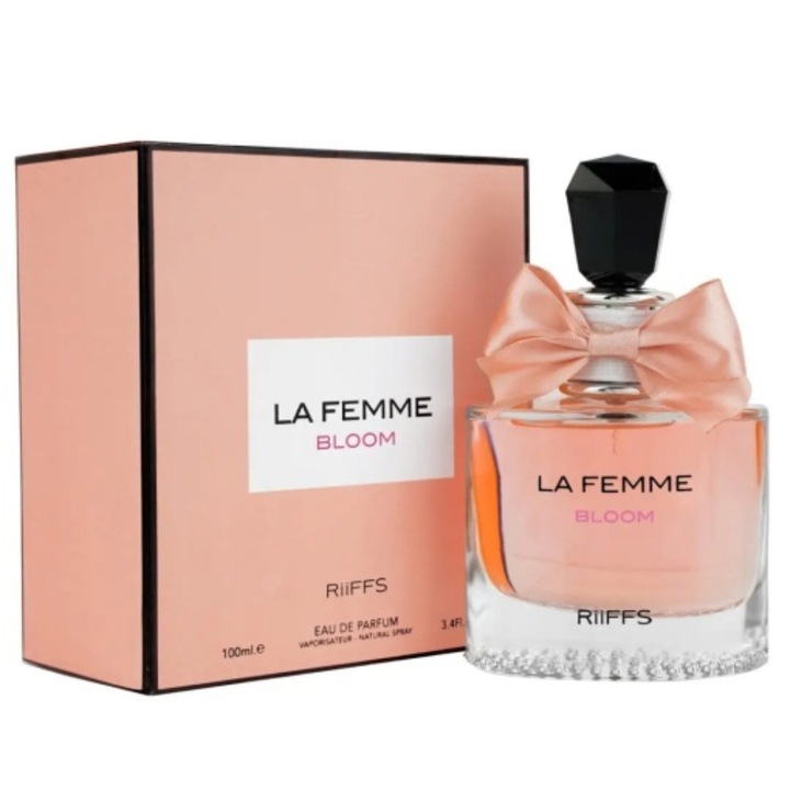 Riiffs La Femme Bloom Eau de Parfum, 100 ml, gyümölcsös-virágos, szórófejes