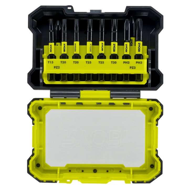 Bitkészlet RAK10MSDI, Ryobi, 10 darab, 50mm, TORX, Philips, Pozidriv fejekhez