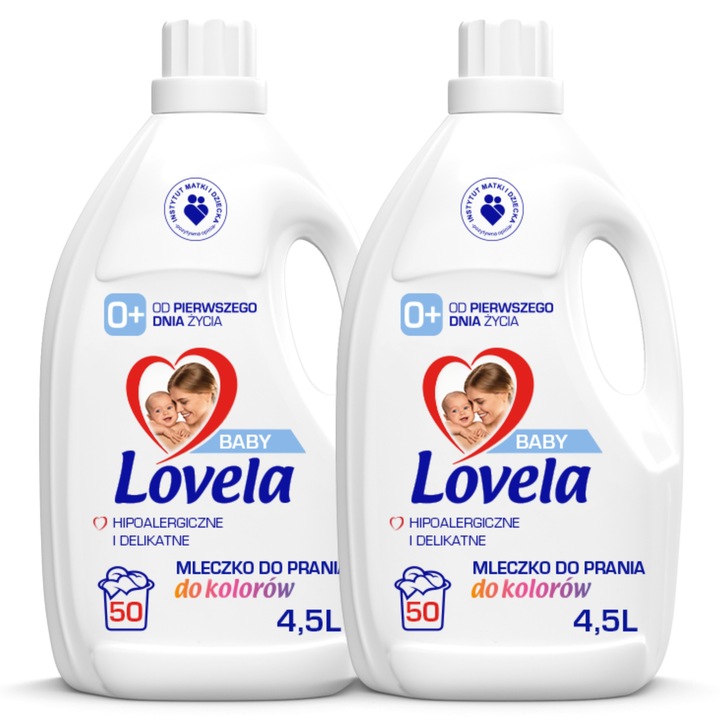 Detergent lichid Lovela Family Color hipoalergenic 9L pentru rufe colorate