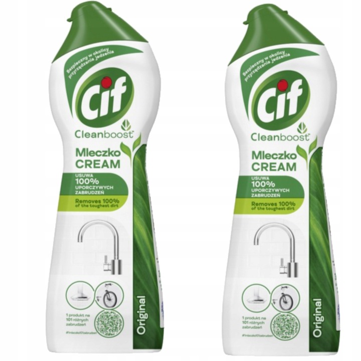 Cif Original súrolókrém 250 ml, 2 darabos szett, felületekhez, hatékony zsíroldó, biztonságos minden felületen