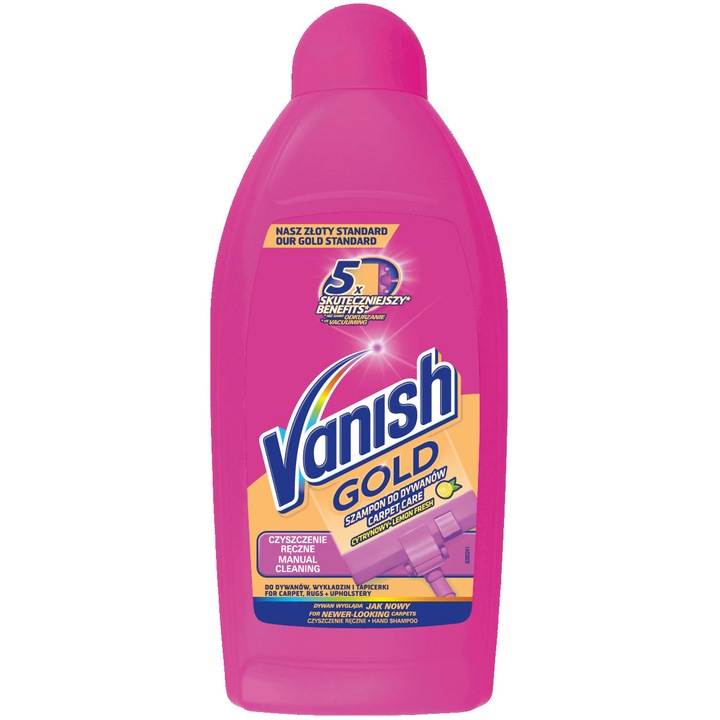 Set 2x Vanish Gold Sampon pentru Spalarea Manuala a Covorului, 500ml, Lamaie