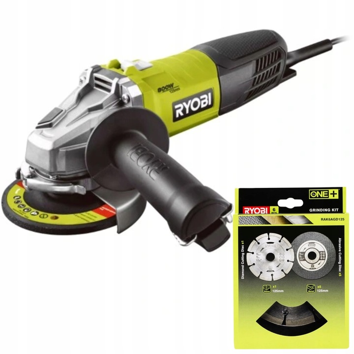 Polizor unghiular RYOBI RAG1010-125SF 1010W, 125mm, set 6 discuri