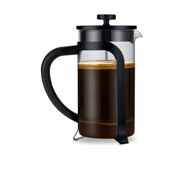 Cafetiere Tchibo, 800ml, sticla borosilicata, inox, negru